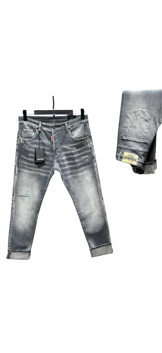 Dsquared shades of grey wash jeans